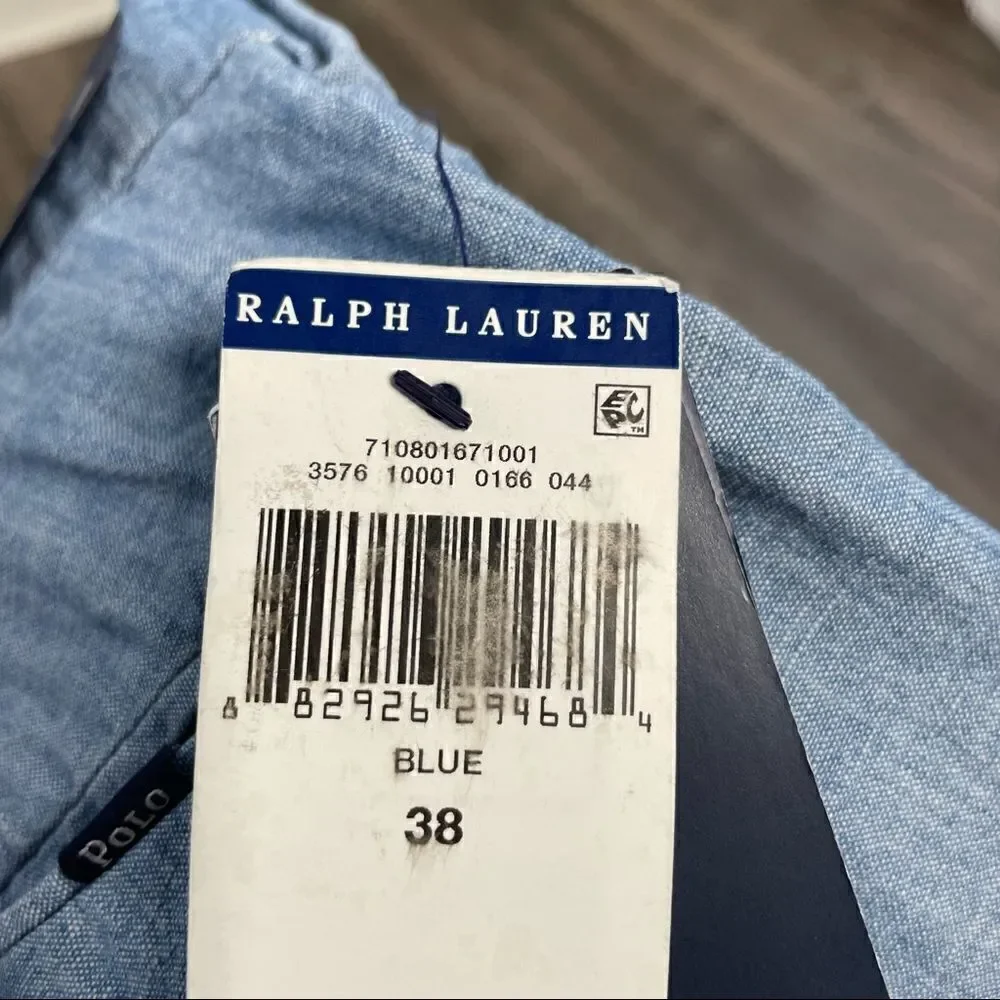 Polo Ralph Lauren Classic Fit Chambray Blue Shorts